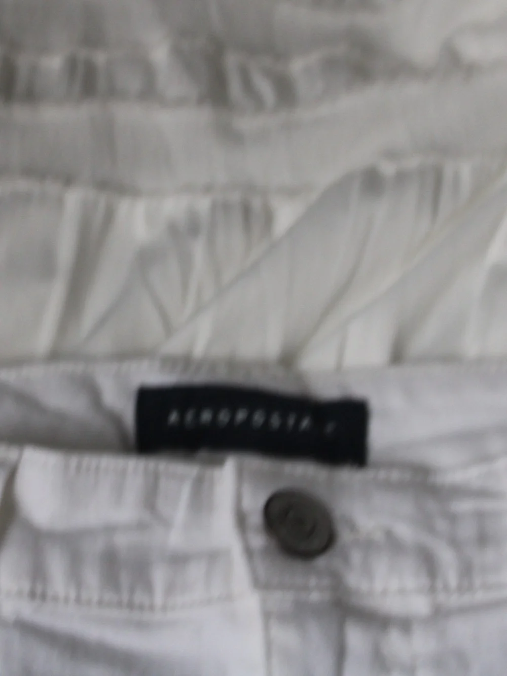 Aeropostale White Distressed Denim Jean Shorts